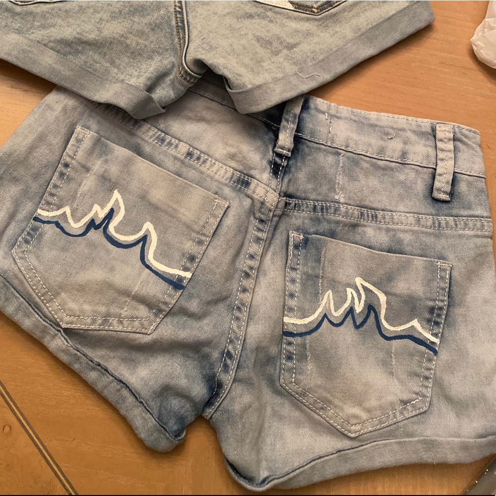 Cotton on shorts HAND PAINTED